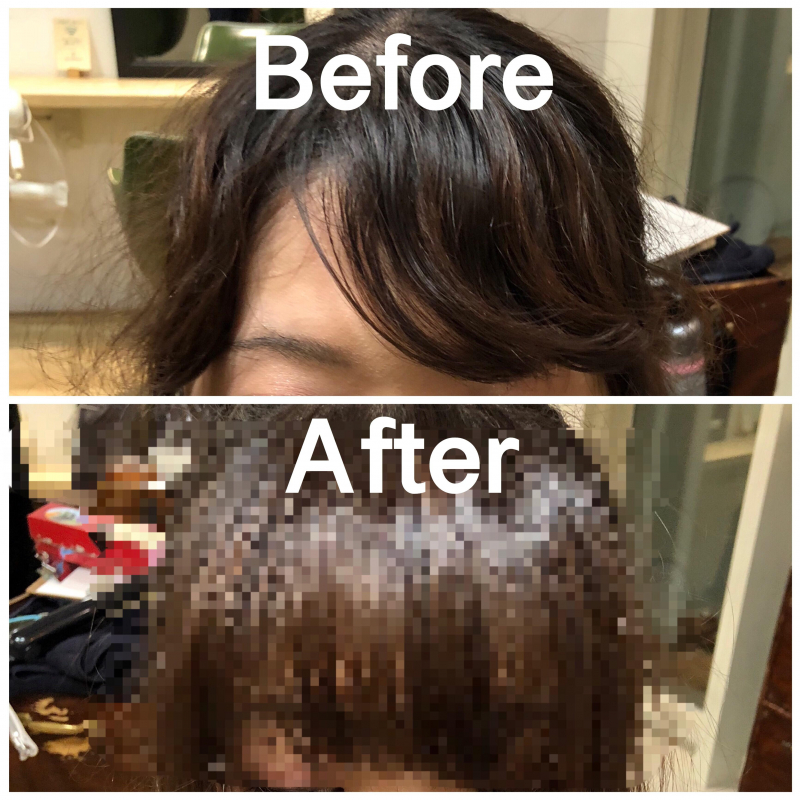 前髪ストレートで癖毛や湿気のお悩み解決！自毛のような自然な仕上がりに。